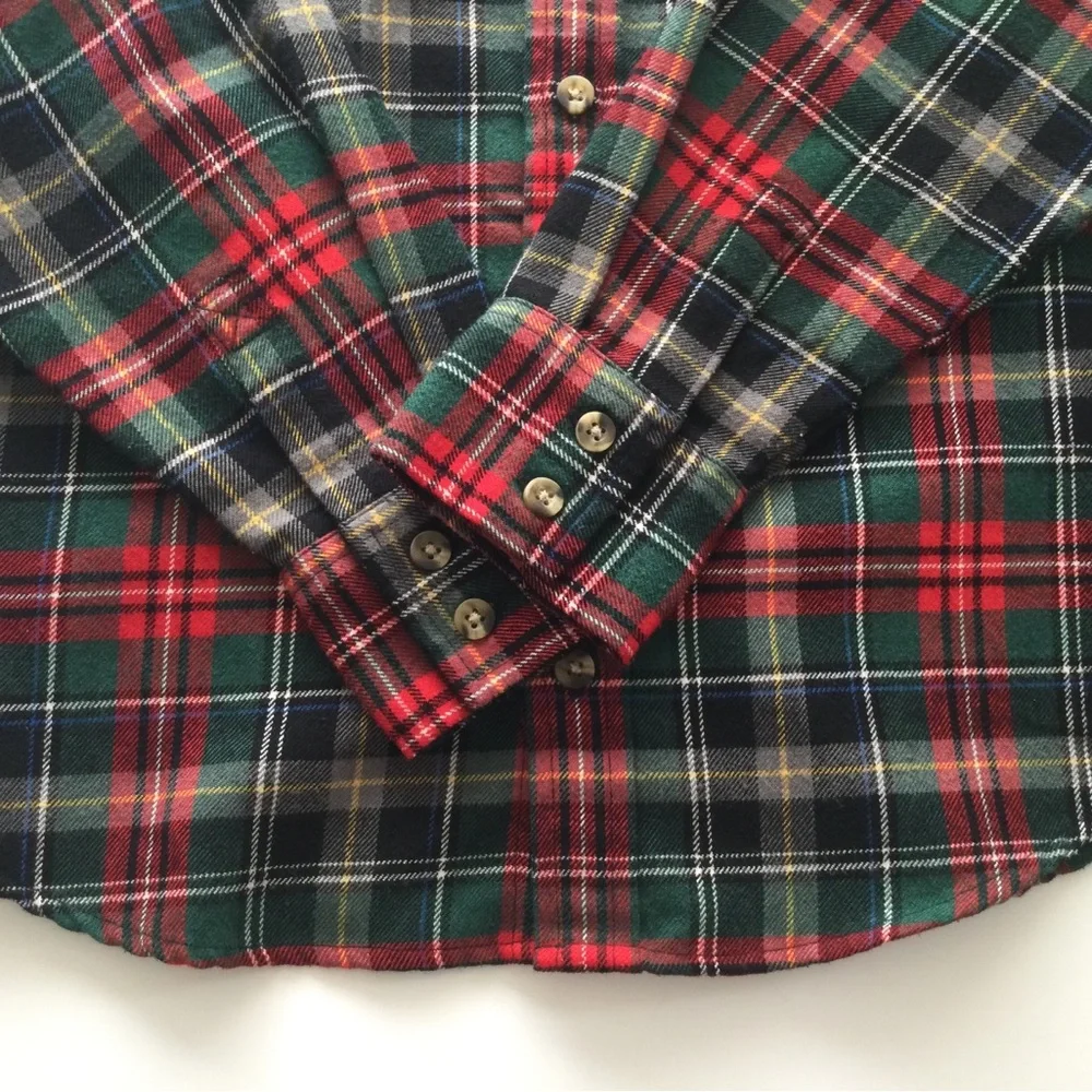 Gymboree Boys Plaid Flannel Shirt - Green/Red